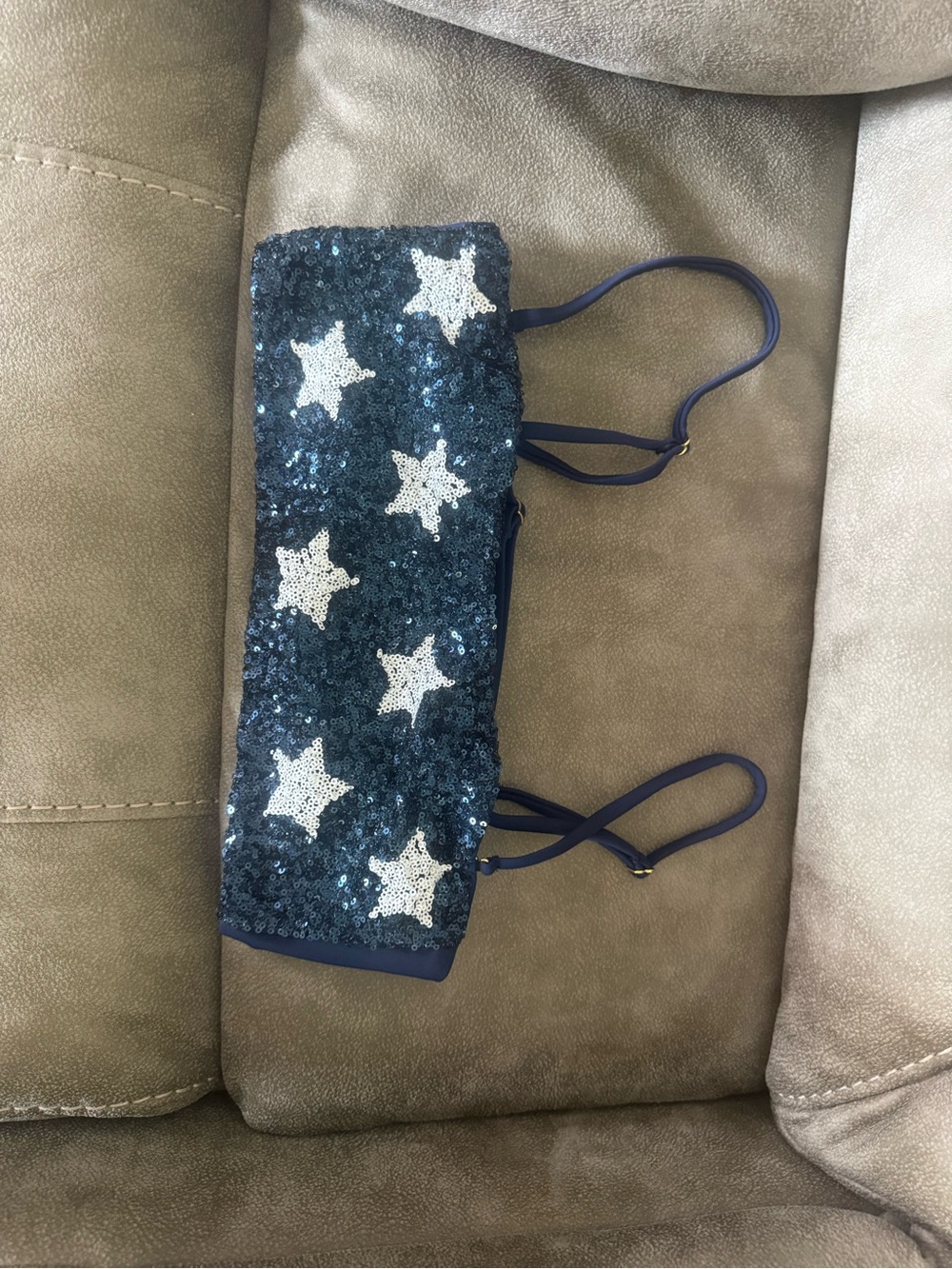Sequin Red White And Blue Bikini Set